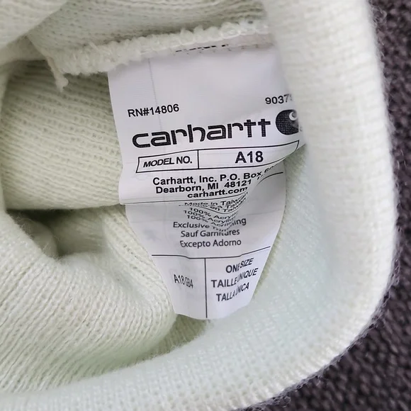 Nwt Carhartt Knit Cuffed Beanie Stocking Winter Cap Hat Hint of Lime - Picture 4 of 4